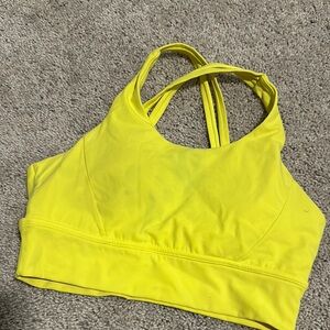 BuffBunny Neon Yellow Racerback Sports Bra